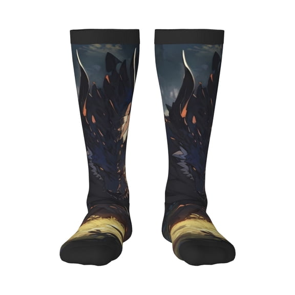 Xecao Sleeping Dragon In Forest Print Compression Socks for Both Men And Women for Running, Travel, Flight, Nurse