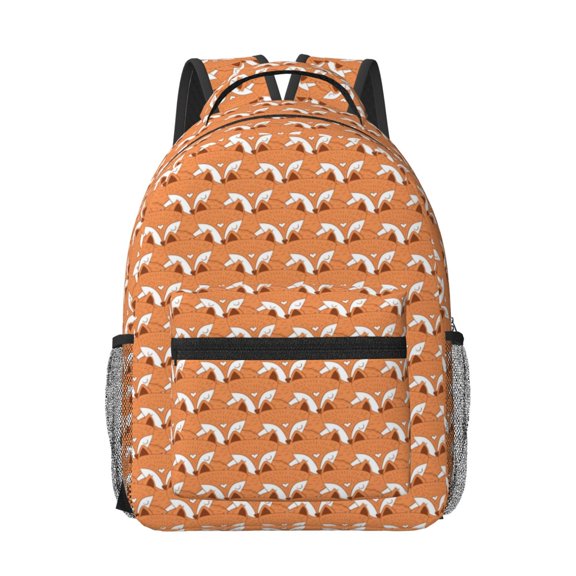 Xecao Sleepy Foxes Print Casual Backpack: A Computer Backpack Ideal for Men and Women, Perfect for College, School, or Daily Travels-One Size