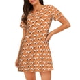 thumbnail image 1 of Xecao Sleepy Foxes for Women's Loose Nightgown Sleepwear Short Sleeves Shirt Casual Print Sleepdress, 1 of 6