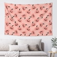 thumbnail image 1 of Xecao Smiling Pink Pumpkins Print Tapestry, Wall Hanging Room Funny Decor, Backdrop Room Decor for Bedroom Living Room dormitory, 1 of 8
