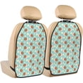 thumbnail image 1 of Xecao Snail And Flower Pattern Car Seat Back Protector 2 Pack Large Capacity Pocket, Kick Mats Back Seat Protector, 1 of 8