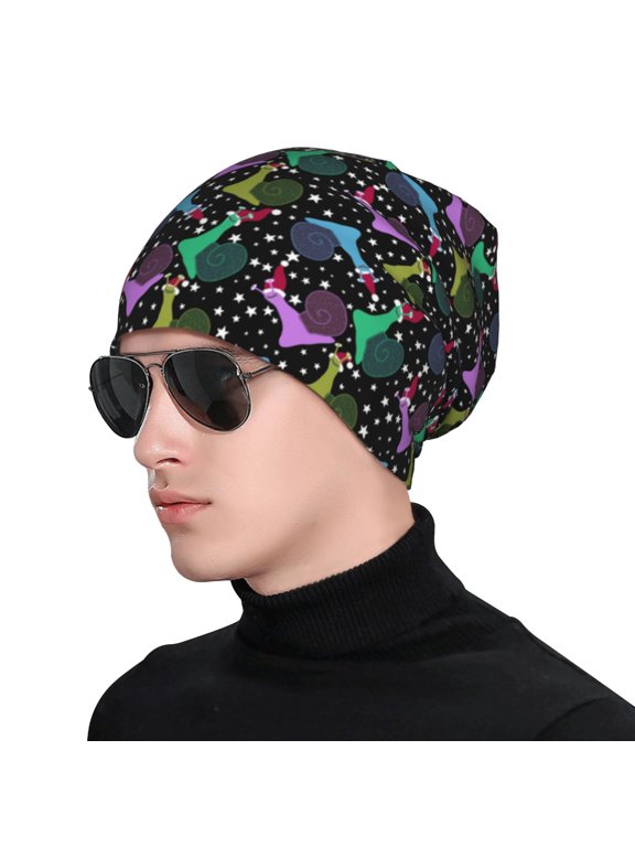 Snails 1 Print Beanie Knitted Hat for Men Women, Winter Fashion Knit Cuffed Caps Unisex