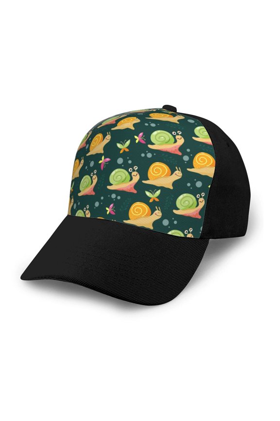 Snails And Butterfies print unisex vintage washed baseball cap, a soft and adjustable hat perfect for any casual style.