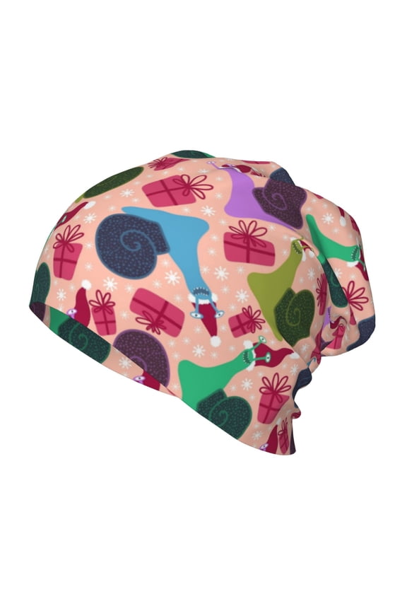 Snails Print Beanie Hat Toddler Girls Boys, Baby Hats Winter Warm Knitted Thermal, Kids Winter Caps