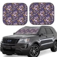 thumbnail image 1 of Xecao Snake And Floral for Foldable Car Sun Shades (2-Pack) offer sun protection with an easy-fold design for convenient windshield shading., 1 of 7