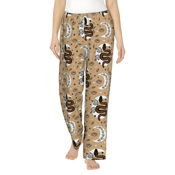 Xecao Snake And Flower Women's Straight Lounge Pajama Pants: The Epitome of Relaxed Sleepwear