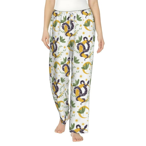 Xecao Snake And Moon Women's Straight Lounge Pajama Pants: The Epitome of Relaxed Sleepwear