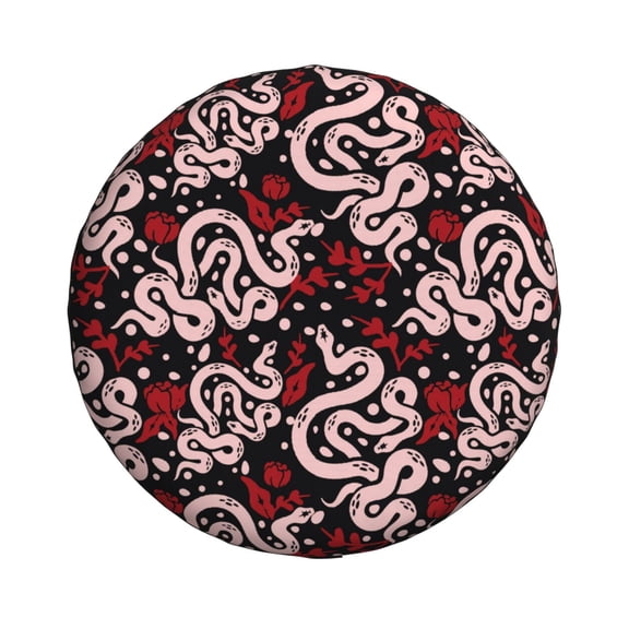 Xecao Snake And Rose for Tire Covers: Waterproof, dust-proof, and universally fitting for trailers, SUVs