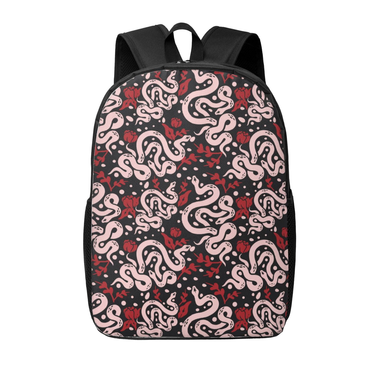 Xecao Snake And Rose print Travel Backpack, Large Computer Backpack for ...