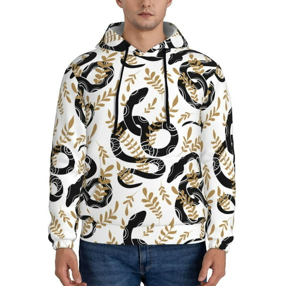 Xecao Snake Pattern Men's Adult Pullover Hoodie,Hooded Sweatshirt-Small