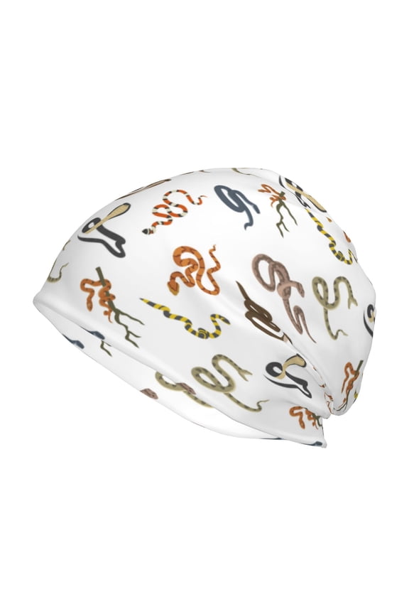 Snake Print Knit Hat,Winter Beanie for Men Women, Beanie Soft Warm Ski Stocking Cuffed Cap