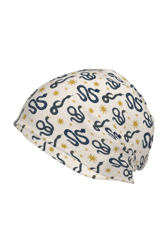 Snake Print Knit Hat,Winter Beanie for Men Women, Beanie Soft Warm Ski Stocking Cuffed Cap