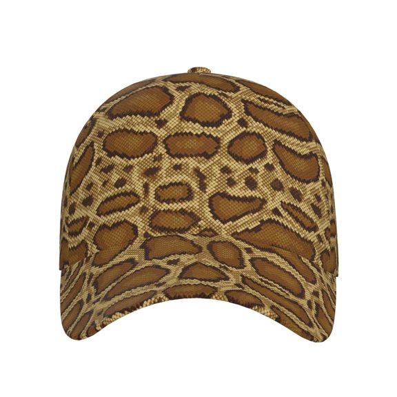 Xecao Snake Skin for Baseball Cap: Unisex, crafted from classic polyester twill fabric, featuring a soft unconstructed design