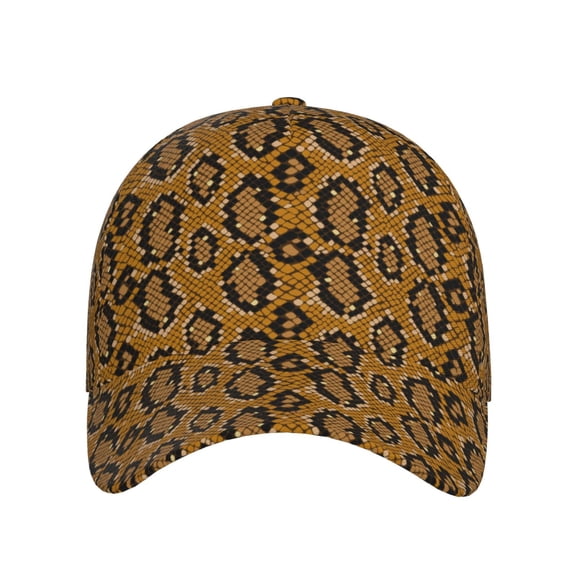 Xecao Snake Skin for Baseball Cap: Unisex, crafted from classic polyester twill fabric, featuring a soft unconstructed design