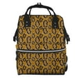 thumbnail image 1 of Xecao Snake Skin print Large Capacity Nappy Bag is a multi-functional waterproof travel backpack, perfect as a nursing bag or mummy backpack for women, 1 of 6