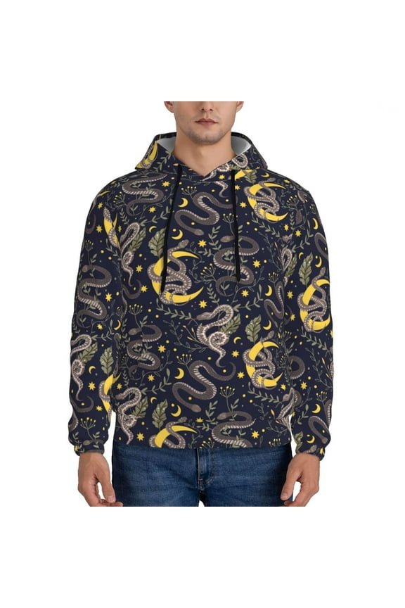 Snake Sleep Pattern Men's Adult Pullover Hoodie,Hooded Sweatshirt-Small