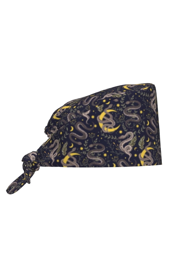 Snake Sleep Print Men Women Adjustable Working Cap with Button Unisex Hats Sweatband