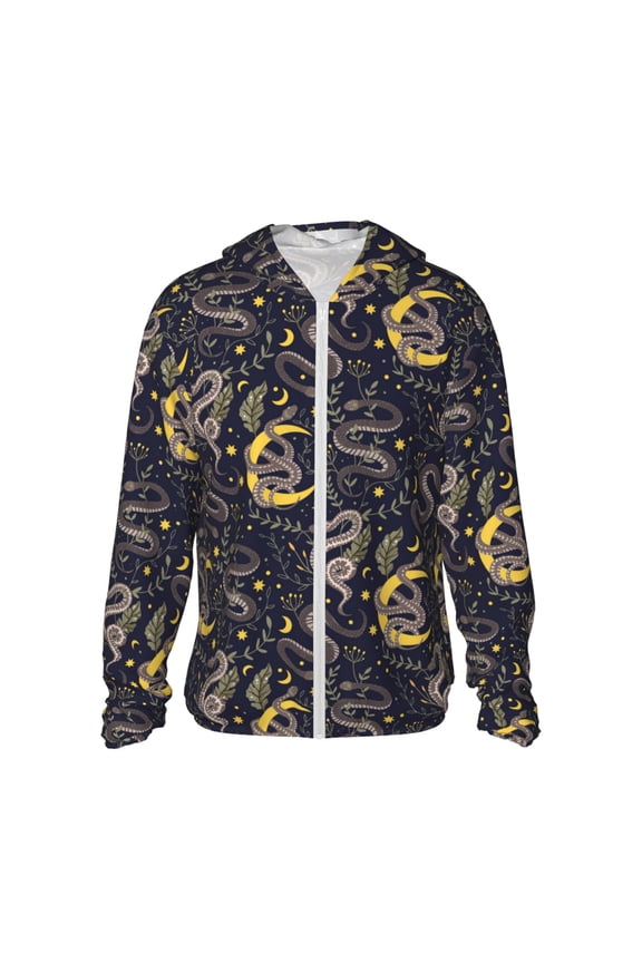 Snake Sleep for Sun Shirt-A lightweight, hoodie-style long-sleeve UV protection garment designed for other outdoor activities.
