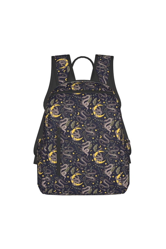 Snake Sleep print Backpack For women men Aesthetic Lightweight Travel Daypack Simple Cute Backpack For Bookbag