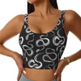 thumbnail image 1 of Xecao Snake for Sports Bra with Removable Pads, Crop Tank Top Design, Women's Longline Sports Bra - Non-Wired - XX-Large, 1 of 9