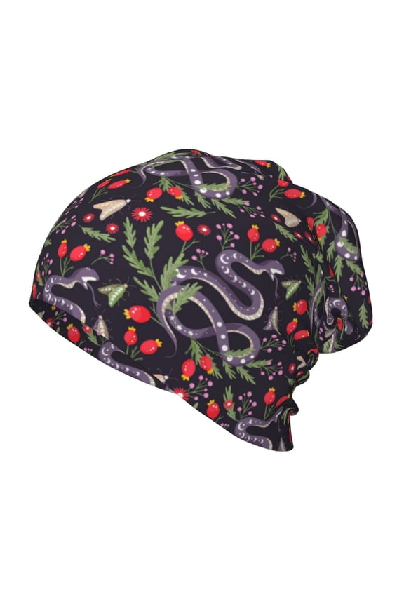 Snakes And Snake Fruit Print Beanie Hat Toddler Girls Boys, Baby Hats Winter Warm Knitted Thermal, Kids Winter Caps