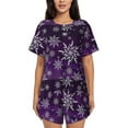 thumbnail image 1 of Xecao Snowflake Gradient Purple print Swimsuit for women, Summer-ready, sporty style.Quick-dry fabric. Many sizes & colors., 1 of 9
