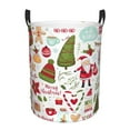 thumbnail image 1 of Xecao Snowflakes Santa Claus Print Laundry Hamper Basket,designed for Blanket Storage and Nursery Clothes in the Bedroom, 1 of 8