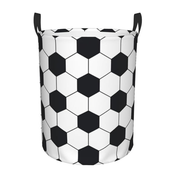 Xecao Soccer Ball Print Laundry Hamper Basket,designed for Blanket Storage and Nursery Clothes in the Bedroom