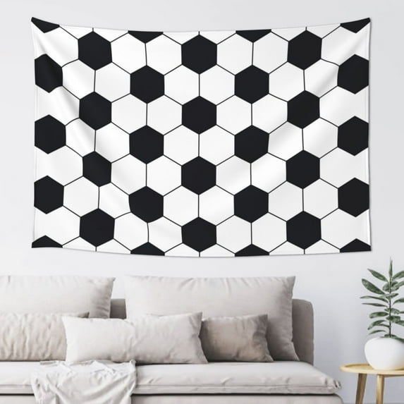 Xecao Soccer Ball Print Tapestry, Wall Hanging Room Funny Decor, Backdrop Room Decor for Bedroom Living Room dormitory