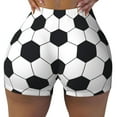 thumbnail image 1 of Xecao Soccer Ball Print Workout Shorts for Women Soft Smooth Gym Yoga Scrunch Active Tennis Workout Running Shorts, 1 of 9