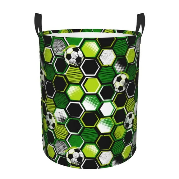 Xecao Soccer1 Print Laundry Hamper Basket,designed for Blanket Storage and Nursery Clothes in the Bedroom