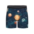 thumbnail image 1 of Xecao Solar System And Planets Print Boxer Briefs for Men's Stretch Moisture-Wicking Underwear, Mid-Rise Classics breathable fabric, 1 of 7
