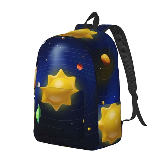 Xecao Solar System for Canvas College Laptop Backpack, a Durable Rucksack for Both Men and Women, ideal for travel, school, and daily use Bag-Medium