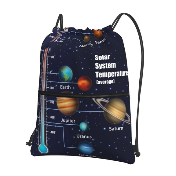 Xecao Solar System for Drawstring Bags,Pull String Backpack Bags,String Bag Sackpack