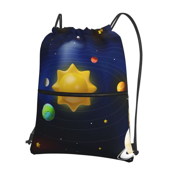 Xecao Solar System for Drawstring Bags,Pull String Backpack Bags,String Bag Sackpack