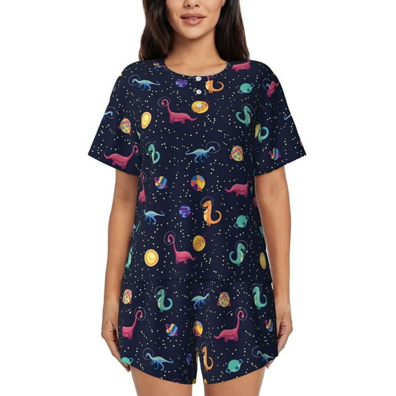 Xecao Space Dinosaur print Swimsuit for women, Summer-ready, sporty style.Quick-dry fabric. Many sizes & colors.
