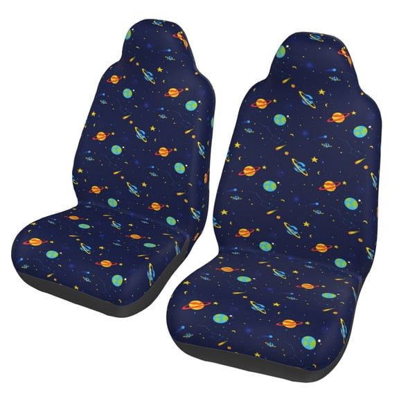 Xecao Space Galaxy Print Car Seat Cover in That Fits Most Cars, Vans, SUVs, and Trucks.