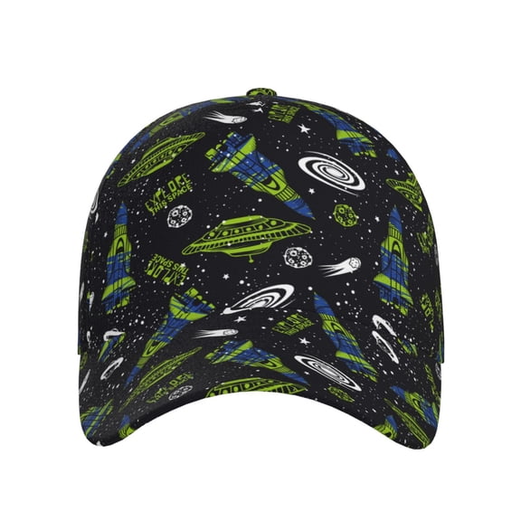 Xecao Space Rockets for Baseball Cap: Unisex, crafted from classic polyester twill fabric, featuring a soft unconstructed design