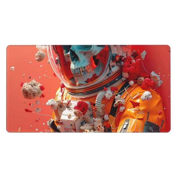 Xecao Space Skeleton Art for Waterproof Mouse Pad - Extended Contour Mouse Mat, Large Gaming Mousepad Laptop Keyboard Mat with Non-Slip Rubber Base