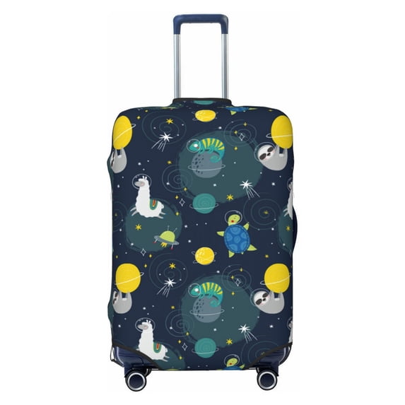 Xecao Space and Animals print Elastic Luggage Cover, with double-sided print , is perfect for travel, business, and daily use