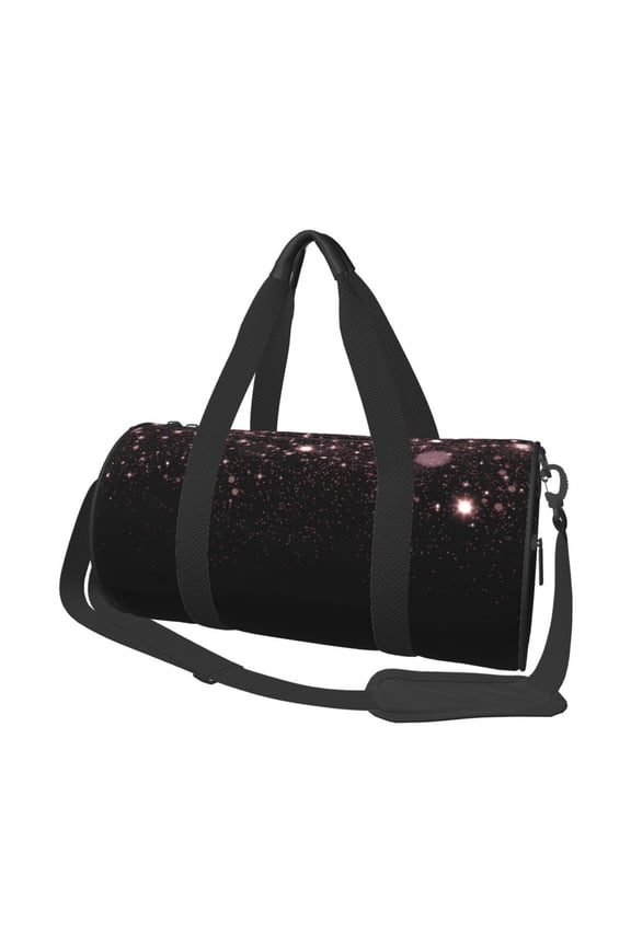 Sparkling Pink Night Sky Print Travel Duffle Bag, Bag Carry On Tote Bags for Women, Travel Sport Gym Bag for Men, Hospital Bag for Labor and Delivery