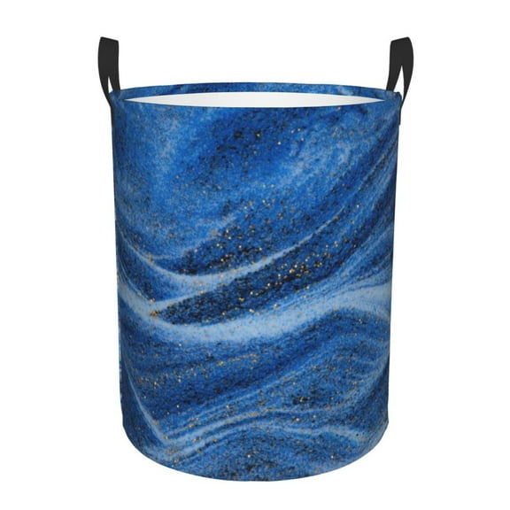 Xecao Sparkling With Blue Print Laundry Basket,Laundry Hamper Designed for Storage Dirty Clothes Hamper,Collapsible Laundry Baskets-Small