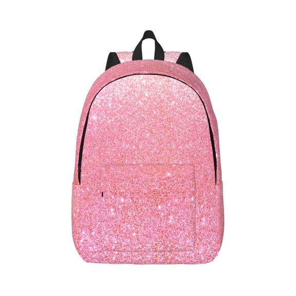 Xecao Sparkly Glitter for Canvas College Laptop Backpack, Durable Rucksack Travel Notebook Bag School Backpack Book Bag for Men Women