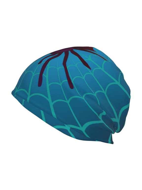 Spider And Cobweb Print Knit Hat,Winter Beanie for Men Women, Beanie Soft Warm Ski Stocking Cuffed Cap