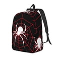 thumbnail image 1 of Xecao Spider On The Web Canvas College Laptop Backpack, a durable rucksack designed for both men and women, ideal for travel, school, and daily use-Medium, 1 of 5