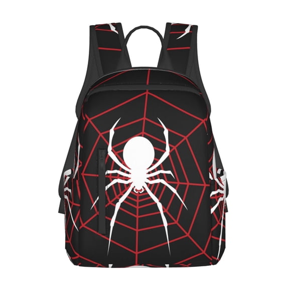 Xecao Spider On The Web print Backpack For women men Aesthetic Lightweight Travel Daypack Simple Cute Backpack For Bookbag