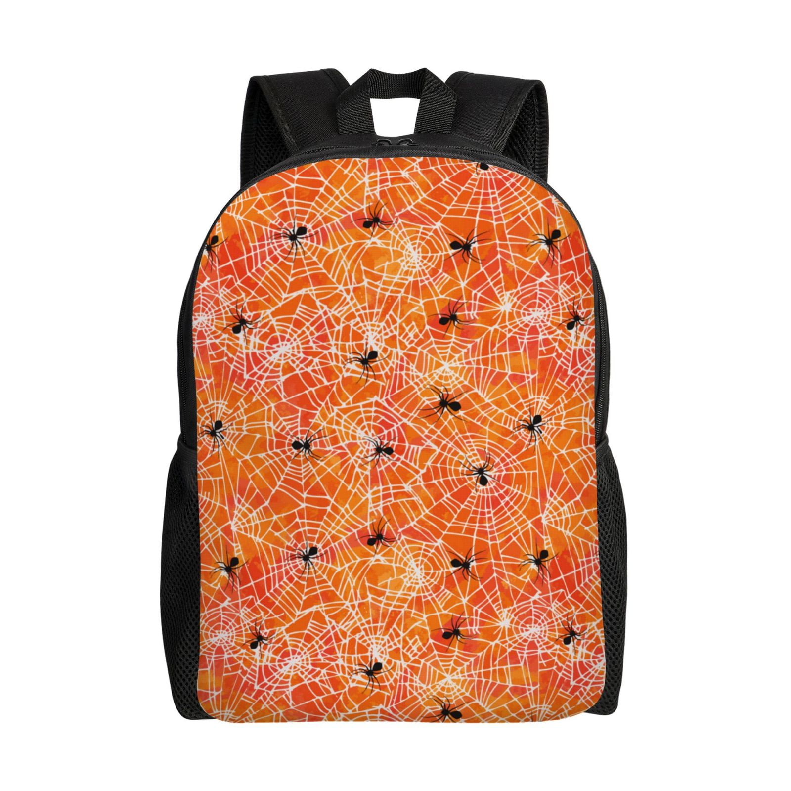 Xecao Spider Print School Backpack with Laptop Compartment Small Travel Laptop Backpack for Women Men Waterproof College Backpack Simple School Bag