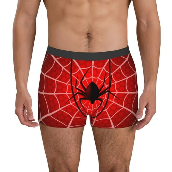 Xecao Spider Web1 Print Men's Underwear Boxer Briefs Pack - Your ComfortSoft, Moisture-Wicking, and Breathable Choice for Men's Underwear-Medium
