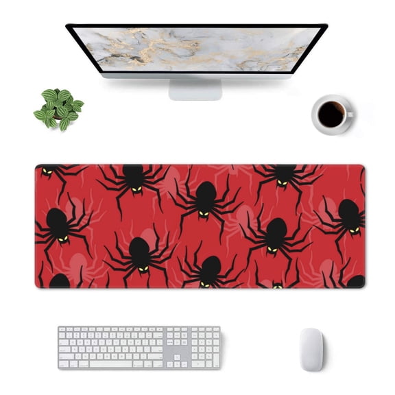 Xecao Spider for Mouse Pad - Waterproof Extended Contour Mouse Mat, Large Gaming Mousepad Laptop Keyboard Mat with Non-Slip Rubber Base