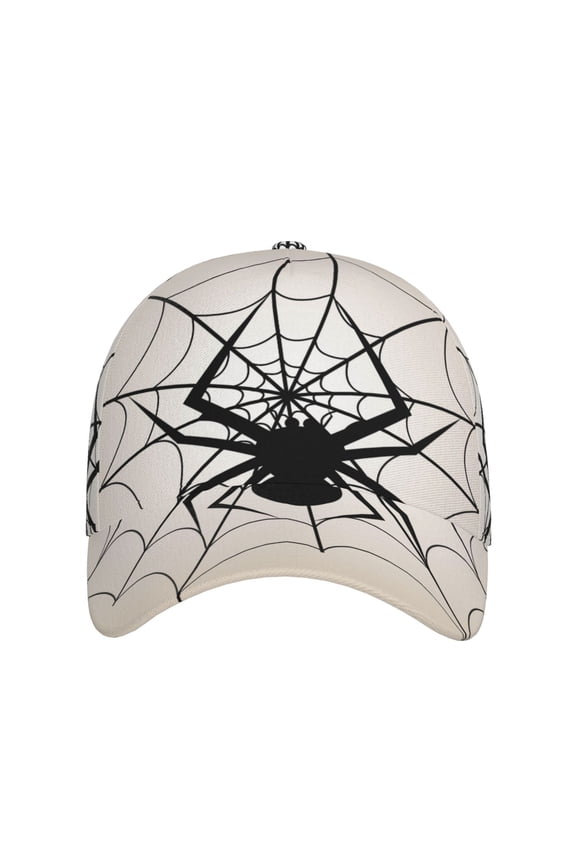 Spiders On The Web 1 for Baseball Cap: Unisex, crafted from classic polyester twill fabric, featuring a soft unconstructed design